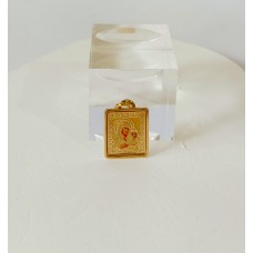 Μενταγιόν Παναγίτσα Σε Κίτρινο Χρυσό 14Κ σε ορθογώνιο σχήμα (P43)